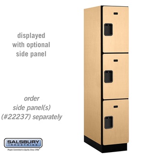 23164MAP 15 in. Triple Tier Designer Wood Locker, Maple - 1 x 6 ft. x 24 in.
