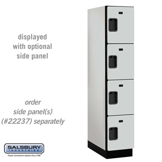 24164GRY 15 in. Four Tier Designer Wood Locker, Gray - 1 x 6 ft. x 24 in.