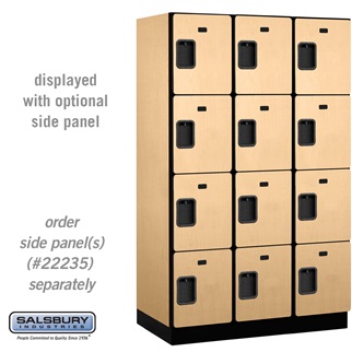 24361MAP 15 in. Four Tier Designer Wood Locker, Maple - 3 x 6 ft. x 21 in.