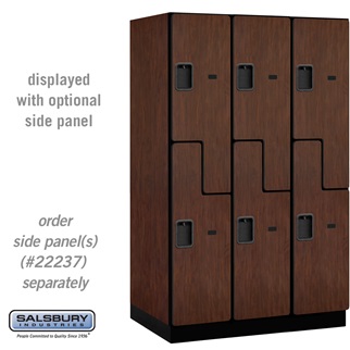 27364MAH 15 in. Double Tier S Style Designer Wood Locker, Mahogany - 3 x 6 ft. x 24 in.