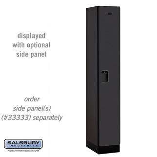 Picture of Salsbury 31168BLK 12 in. Single Tier Designer Wood Locker&#44; Black - 1 x 6 ft. x 18 in.