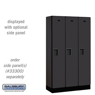 31355BLK 12 in. Single Tier Designer Wood Locker, Black - 3 x 5 ft. x 15 in.