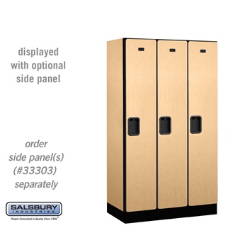 31358MAP 12 in. Single Tier Designer Wood Locker, Maple - 3 x 5 ft. x 18 in.