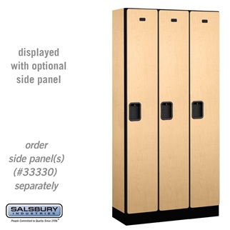31365MAP 12 in. Single Tier Designer Wood Locker, Maple - 3 x 6 ft. x 15 in.