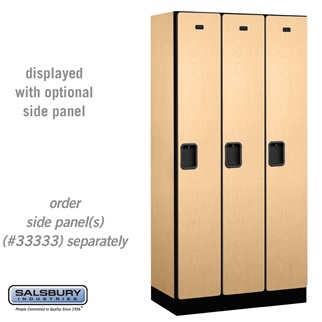 31368MAP 12 in. Single Tier Designer Wood Locker, Maple - 3 x 6 ft. x 18 in.