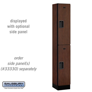 32165MAH 12 in. Double Tier Designer Wood Locker, Mahogany - 1 x 6 ft. x 15 in.