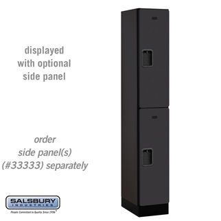 Picture of Salsbury 32168BLK 12 in. Double Tier Designer Wood Locker&#44; Black - 1 x 6 ft. x 18 in.