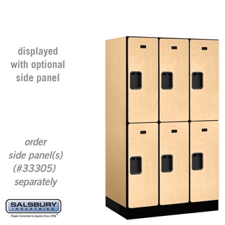 32351MAP 12 in. Double Tier Designer Wood Locker, Maple - 3 x 5 ft. x 21 in.