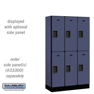 32355BLU 12 in. Double Tier Designer Wood Locker, Blue - 3 x 5 ft. x 15 in.