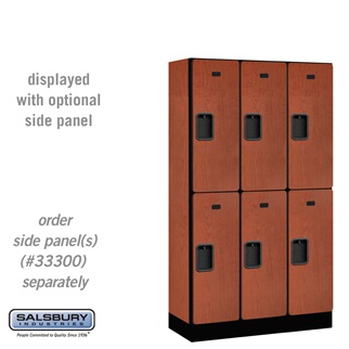 32355CHE 12 in. Double Tier Designer Wood Locker, Cherry - 3 x 5 ft. x 15 in.