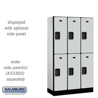 32355GRY 12 in. Double Tier Designer Wood Locker, Gray - 3 x 5 ft. x 15 in.