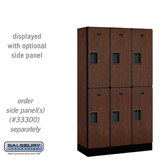 32355MAH 12 in. Double Tier Designer Wood Locker, Mahogany - 3 x 5 ft. x 15 in.