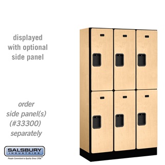 32355MAP 12 in. Double Tier Designer Wood Locker, Maple - 3 x 5 ft. x 15 in.
