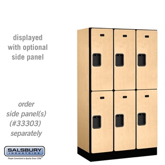 32358MAP 12 in. Double Tier Designer Wood Locker, Maple - 3 x 5 ft. x 18 in.