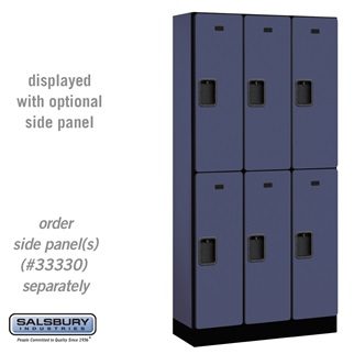 32365BLU 12 in. Double Tier Designer Wood Locker, Blue - 3 x 6 ft. x 15 in.