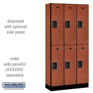 32365CHE 12 in. Double Tier Designer Wood Locker, Cherry - 3 x 6 ft. x 15 in.
