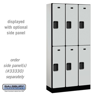 32365GRY 12 in. Double Tier Designer Wood Locker, Gray - 3 x 6 ft. x 15 in.