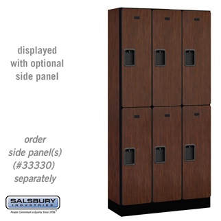 32365MAH 12 in. Double Tier Designer Wood Locker, Mahogany - 3 x 6 ft. x 15 in.