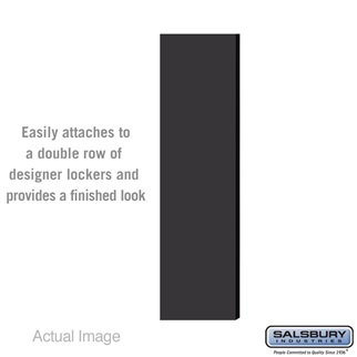 33300DE-BLK 5 ft. x 15 in. Double End Side Panel for Designer Wood Locker without Sloping Hood, Black