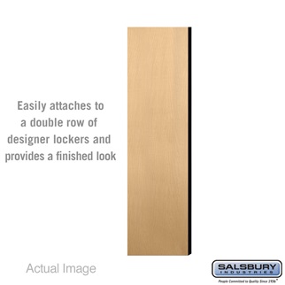 33300DE-MAP 5 ft. x 15 in. Double End Side Panel for Designer Wood Locker without Sloping Hood, Maple