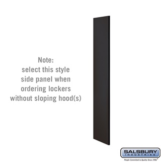 33303BLK 5 ft. x 18 in. Side Panel for Designer Wood Locker without Sloping Hood, Black