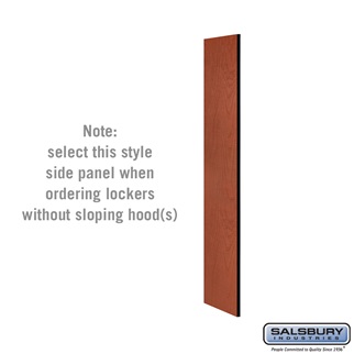 33303CHE 5 ft. x 18 in. Side Panel for Designer Wood Locker without Sloping Hood, Cherry