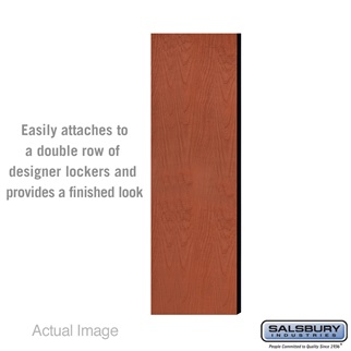 33303DE-CHE 5 ft. x 18 in. Double End Side Panel for Designer Wood Locker without Sloping Hood, Cherry