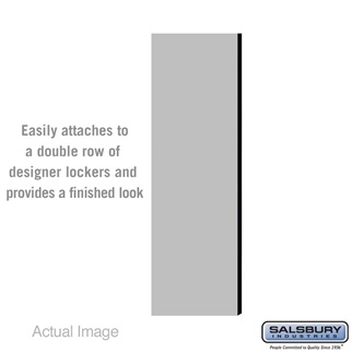 33303DE-GRY 5 ft. x 18 in. Double End Side Panel for Designer Wood Locker without Sloping Hood, Gray