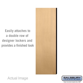 33303DE-MAP 5 ft. x 18 in. Double End Side Panel for Designer Wood Locker without Sloping Hood, Maple