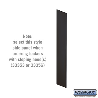 33304BLK 5 ft. x 18 in. Side Panel for Designer Wood Locker with Sloping Hood, Black
