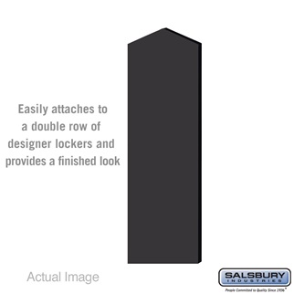 33304DE-BLK 5 ft. x 18 in. Double End Side Panel for Designer Wood Locker with Sloping Hood, Black