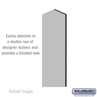 33304DE-GRY 5 ft. x 18 in. Double End Side Panel for Designer Wood Locker with Sloping Hood, Gray