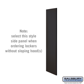 33305BLK 5 ft. x 21 in. Side Panel for Designer Wood Locker without Sloping Hood, Black