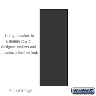 33305DE-BLK 5 ft. x 21 in. Double End Side Panel for Designer Wood Locker without Sloping Hood, Black