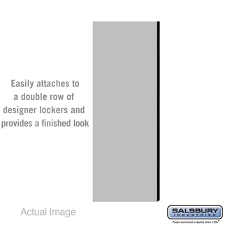 33305DE-GRY 5 ft. x 21 in. Double End Side Panel for Designer Wood Locker without Sloping Hood, Gray