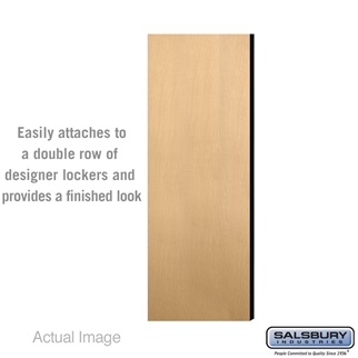 33305DE-MAP 5 ft. x 21 in. Double End Side Panel for Designer Wood Locker without Sloping Hood, Maple