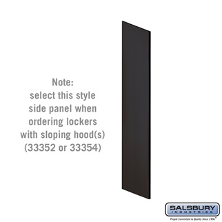 33306BLK 5 ft. x 21 in. Side Panel for Designer Wood Locker with Sloping Hood, Black