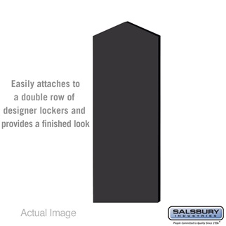 33306DE-BLK 5 ft. x 21 in. Double End Side Panel for Designer Wood Locker with Sloping Hood, Black