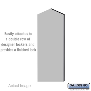 33306DE-GRY 5 ft. x 21 in. Double End Side Panel for Designer Wood Locker with Sloping Hood, Gray