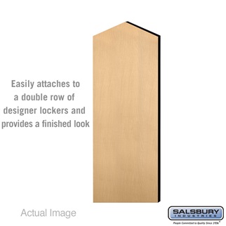 33306DE-MAP 5 ft. x 21 in. Double End Side Panel for Designer Wood Locker with Sloping Hood, Maple