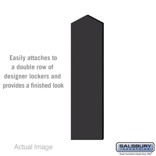 33309DE-BLK 5 ft. x 15 in. Double End Side Panel for Designer Wood Locker with Sloping Hood, Black