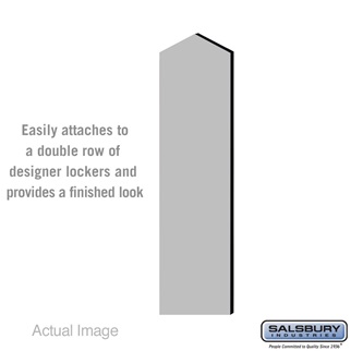 33309DE-GRY 5 ft. x 15 in. Double End Side Panel for Designer Wood Locker with Sloping Hood, Gray