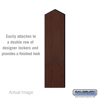 33309DE-MAH 5 ft. x 15 in. Double End Side Panel for Designer Wood Locker with Sloping Hood, Mahogany