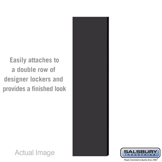 33330DE-BLK 6 ft. x 15 in. Double End Side Panel for Designer Wood Locker without Sloping Hood, Black
