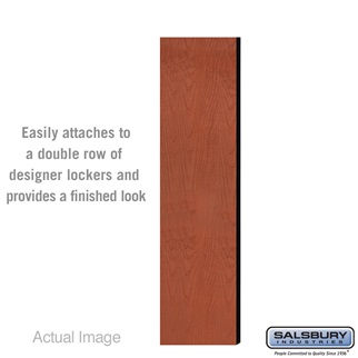 33330DE-CHE 6 ft. x 15 in. Double End Side Panel for Designer Wood Locker without Sloping Hood, Cherry