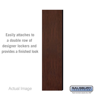 33330DE-MAH 6 ft. x 15 in. Double End Side Panel for Designer Wood Locker without Sloping Hood, Mahogany