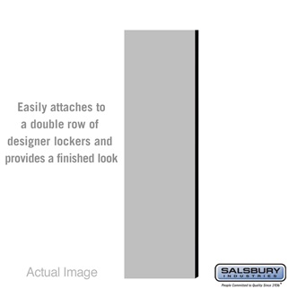 33333DE-GRY 6 ft. x 18 in. Double End Side Panel for Designer Wood Locker without Sloping Hood, Gray