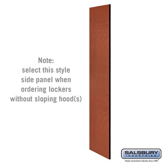 Picture of Salsbury 33335CHE 6 ft. x 21 in. Side Panel for Designer Wood Locker without Sloping Hood&#44; Cherry