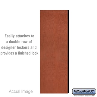 33335DE-CHE 6 ft. x 21 in. Double End Side Panel for Designer Wood Locker without Sloping Hood, Cherry