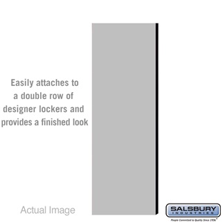 33335DE-GRY 6 ft. x 21 in. Double End Side Panel for Designer Wood Locker without Sloping Hood, Gray